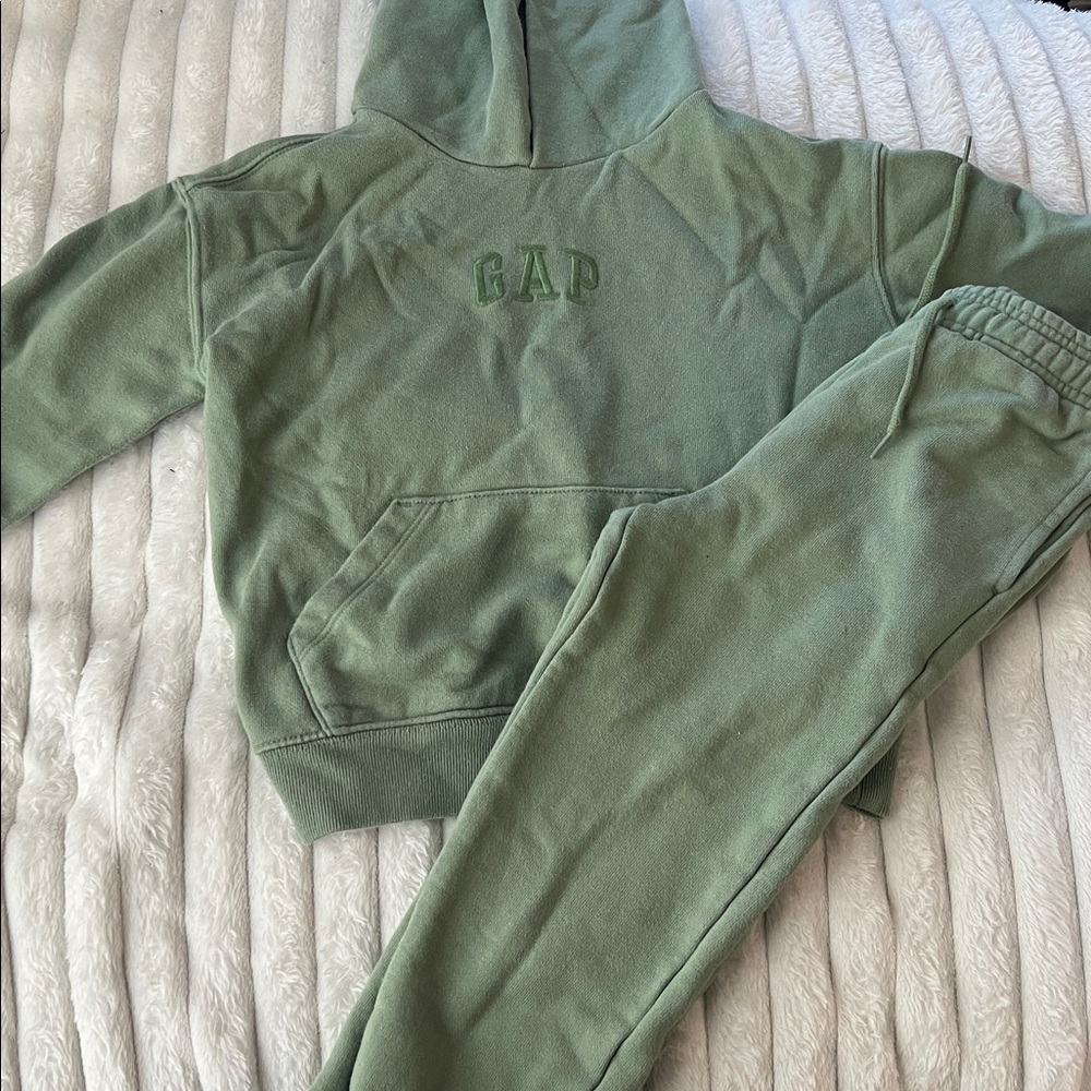 GAP Sage Green Hoodie and Joggers Set